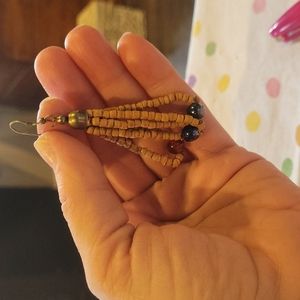 5 For 25.00/VINTAGE African/Ethnic Style Beaded Pierced Earrings